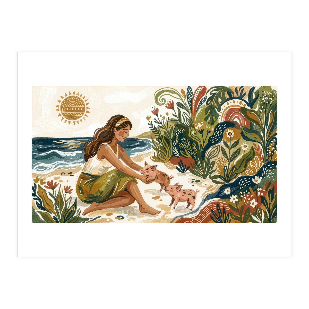 Playful Pigs Paradise (Print Only)