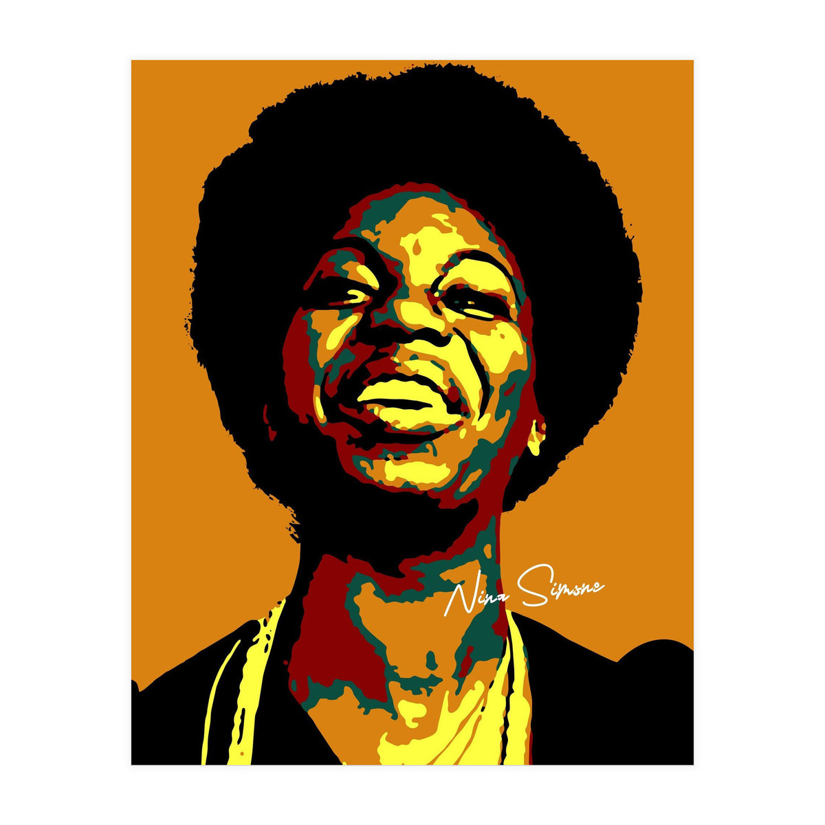 Nina Simone Music Legend in Pop Art (Print Only)