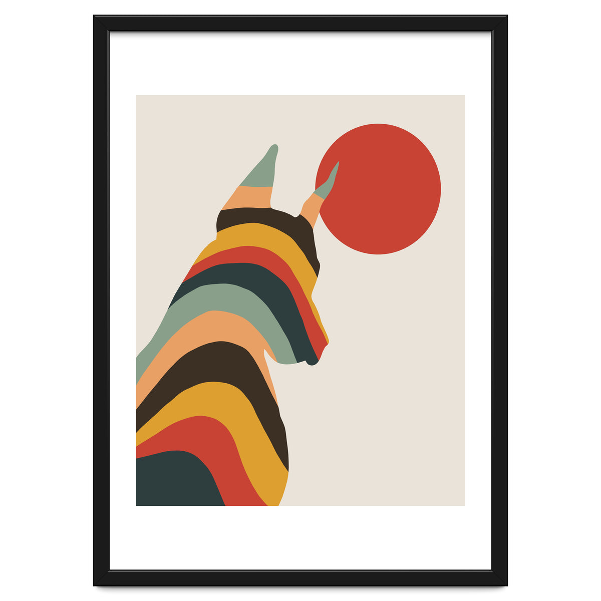 Dog Years, Rainbow Bohemian Animal, Pets Rise Dogs Retro, Eclectic Contemporary Solo