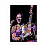 Chuck Berry Rock and Roll Guitarist Colorful (Print Only) thumbnail