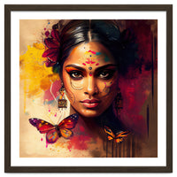 Golden Butterfly Hindu Portrait