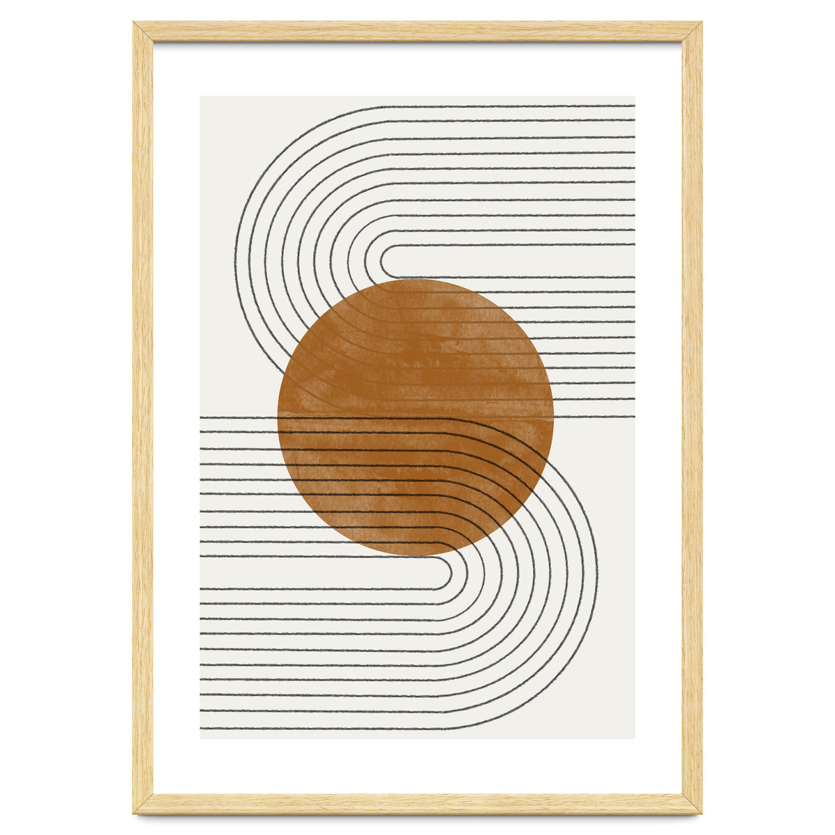 BROWN MINIMALIST MOON