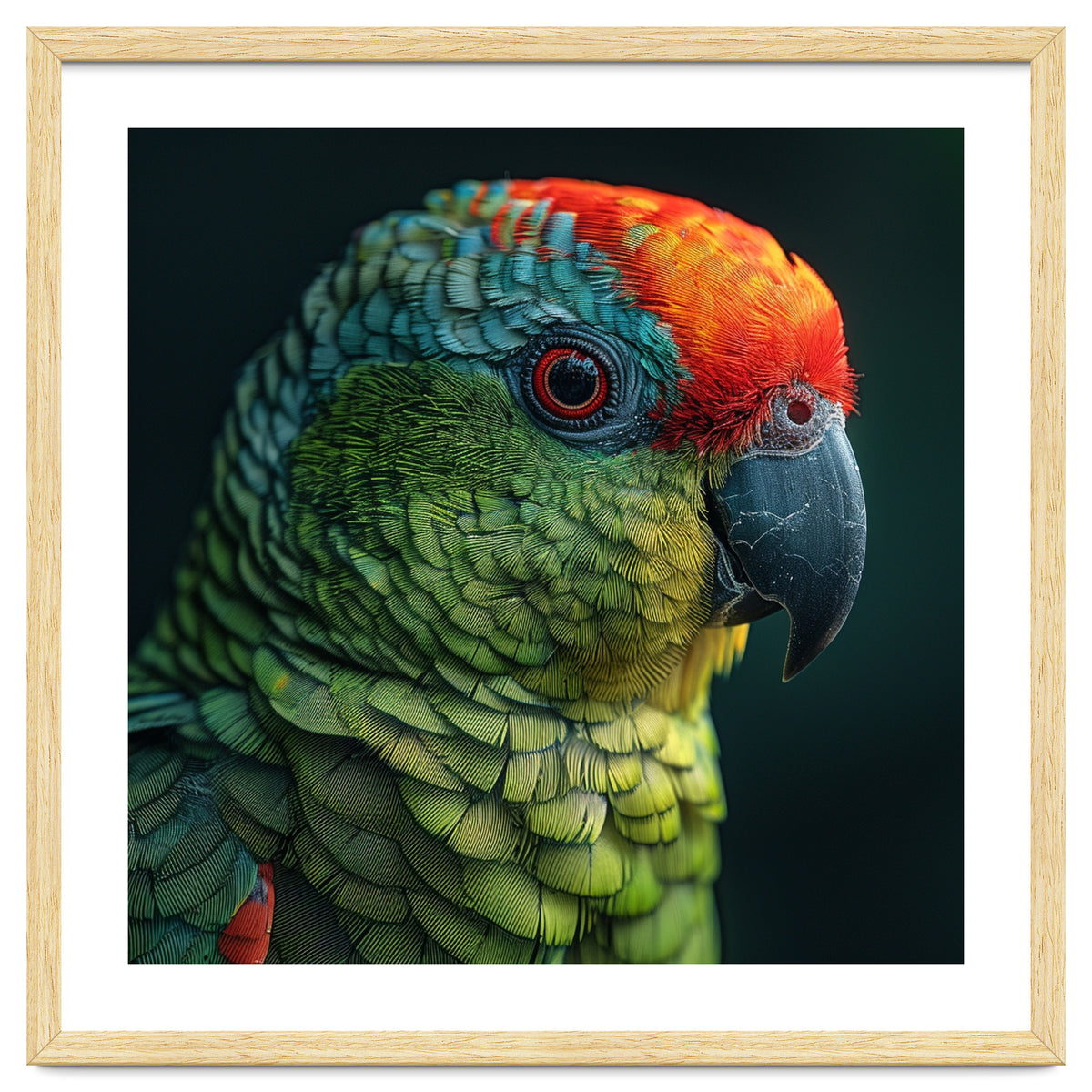 Close Up Colorful Parrot Bird Feather