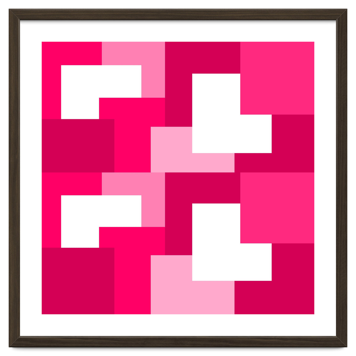 Pink Abstract Square Tiles
