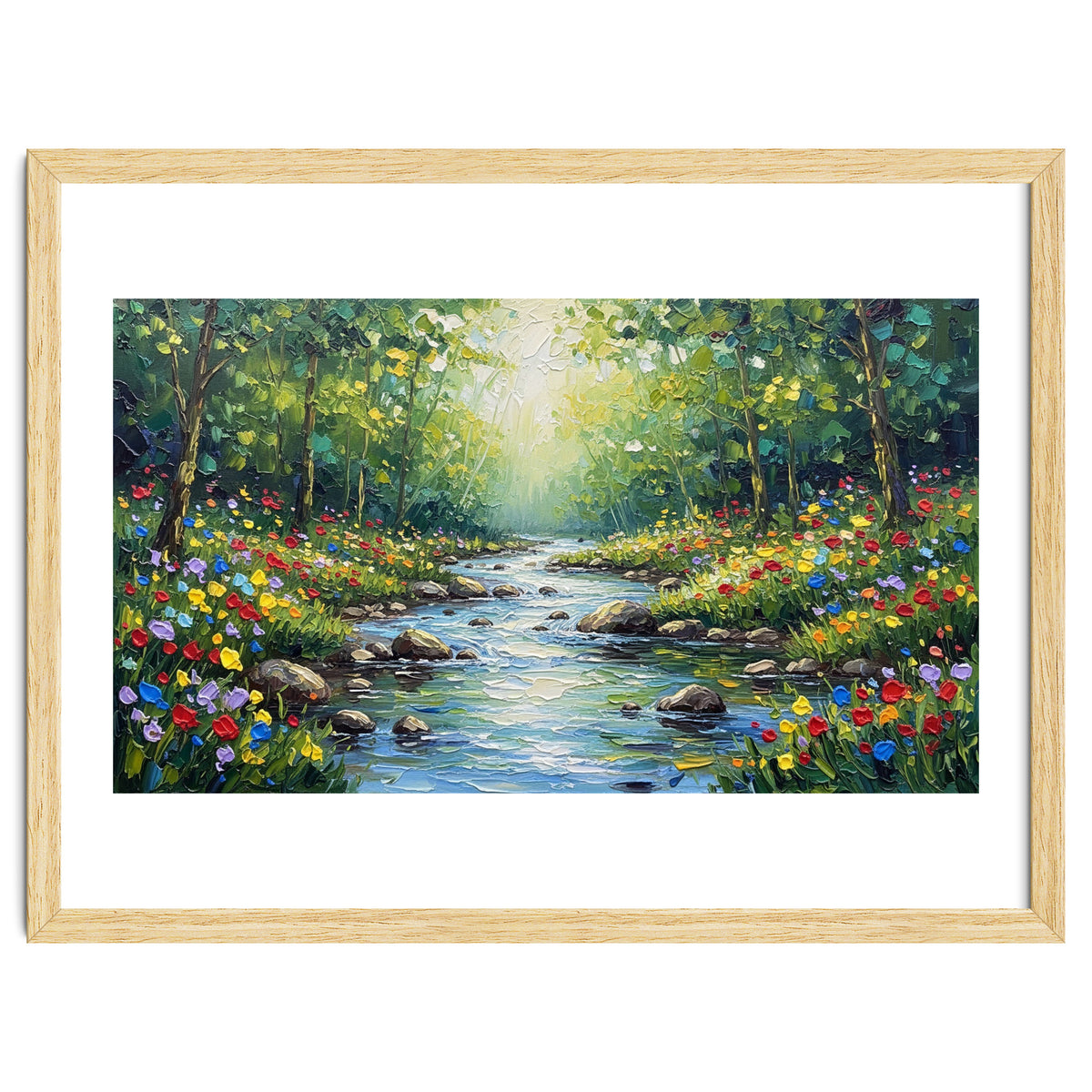 Sunlit Forest Stream