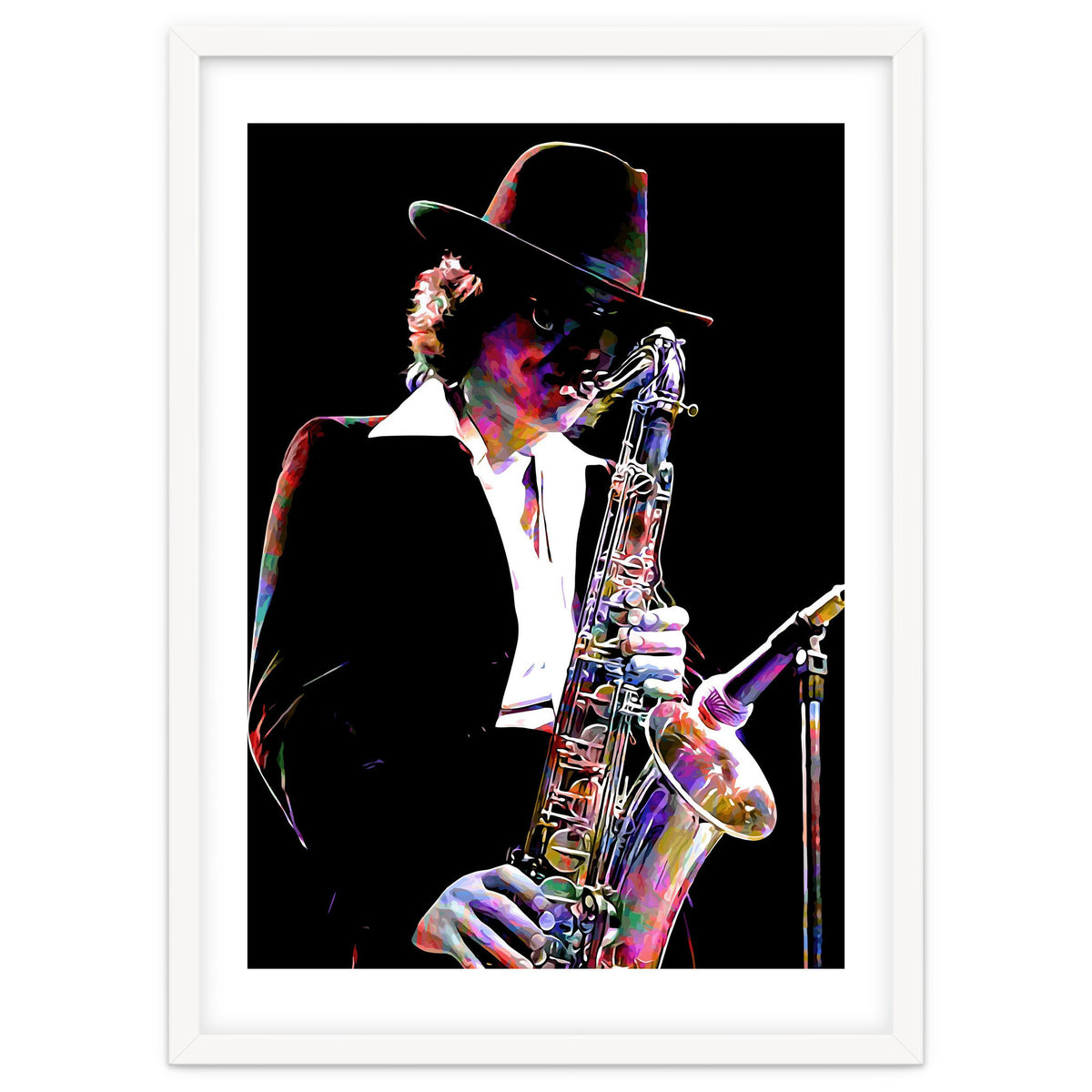 Gato Barbieri  Argentine Jazz Saxophonist Colorful Art