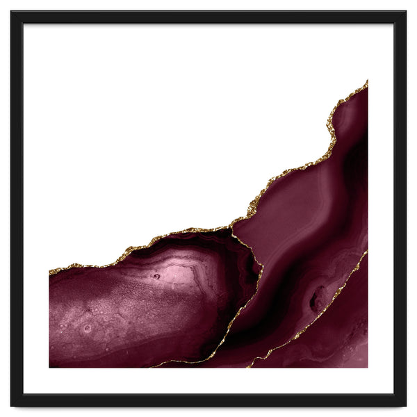 Burgundy & Gold Agate Texture 26