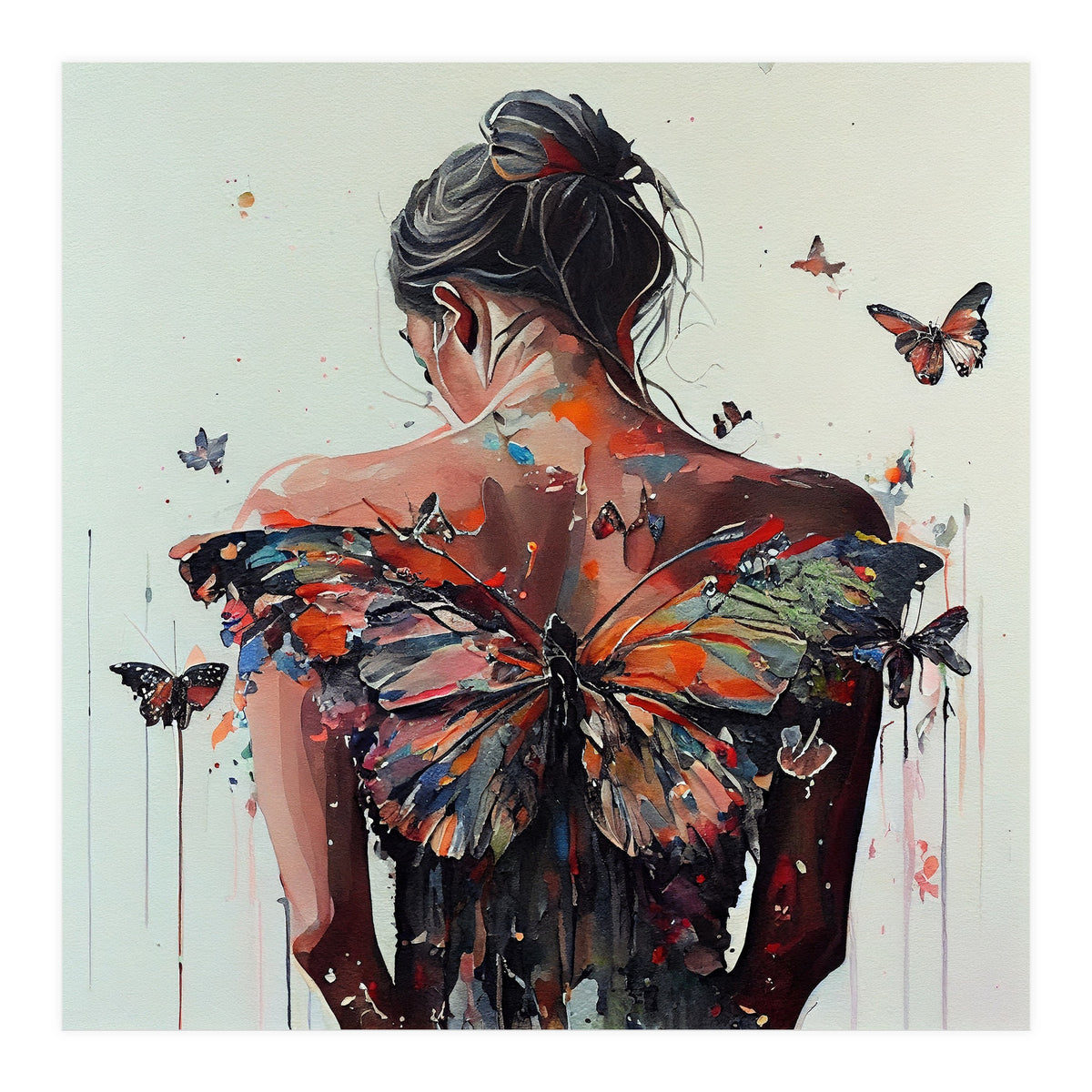Powerful Butterfly Woman Body #5 (Print Only)