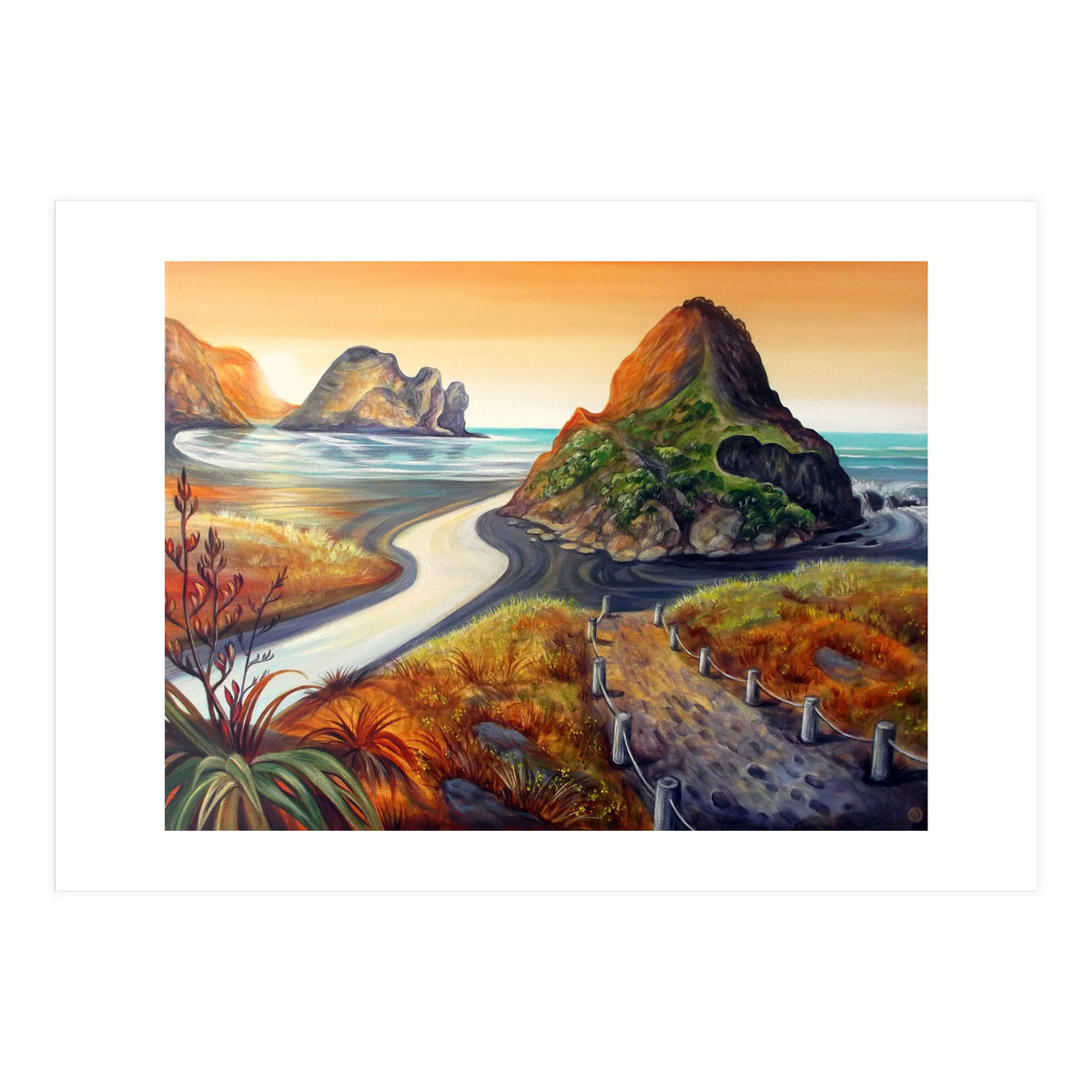 Piha In Golden Tones (Print Only)