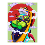 Knight Frog Cartoon Vintage Illustration (Print Only) thumbnail