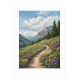 Serene Alpine Path Through Summer Wildflowers (Print Only) thumbnail