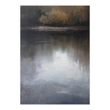 Atmospheric Golden Autumn Forest Reflection Oil Painting (Print Only) thumbnail