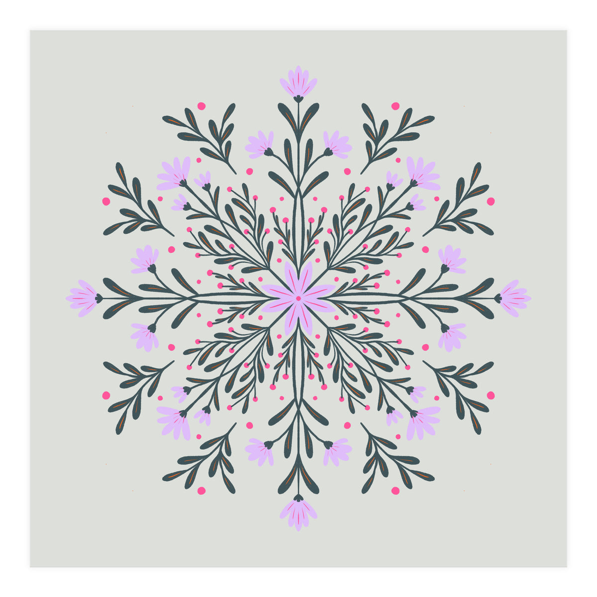 Spring Flowers Mandala (Print Only)