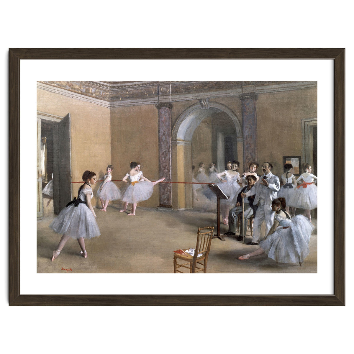 The Dance Foyer at the Opera on the rue Le Peletier, 1872 - 32x46 cm - oil on canvas.