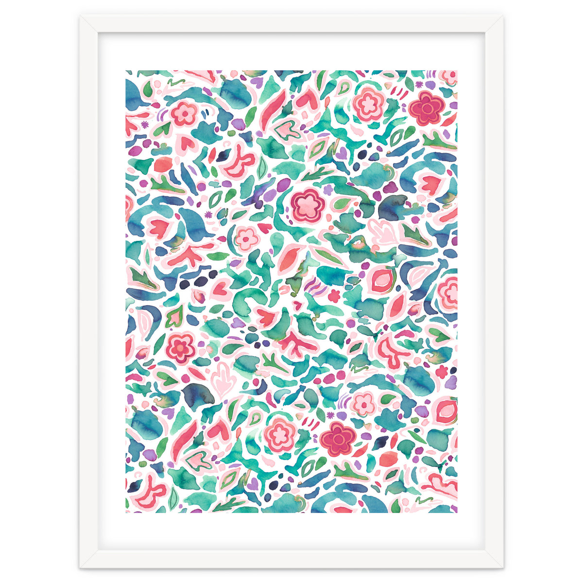 Primitive Flowers Green Coral