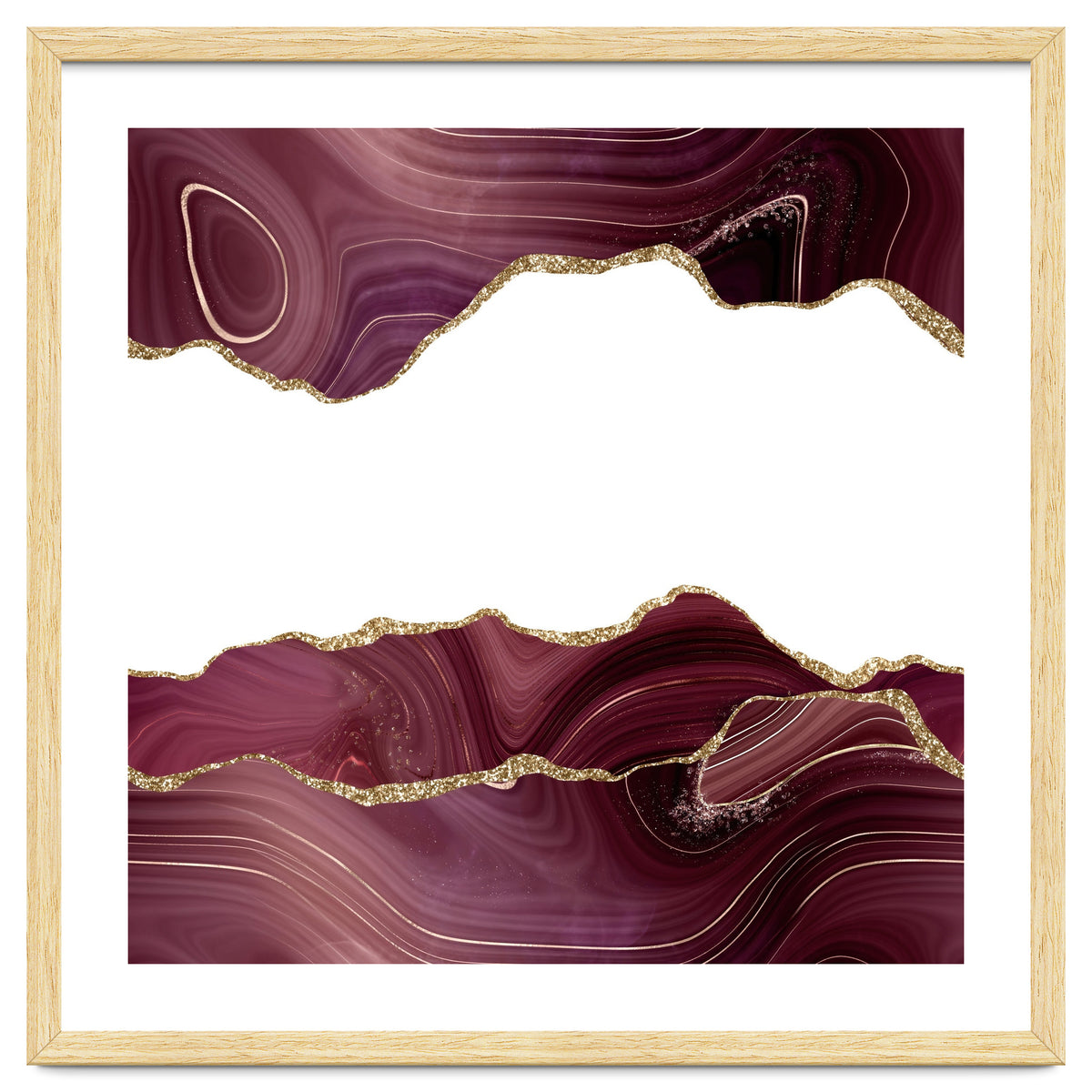 Burgundy & Gold Glitter Agate Texture 07
