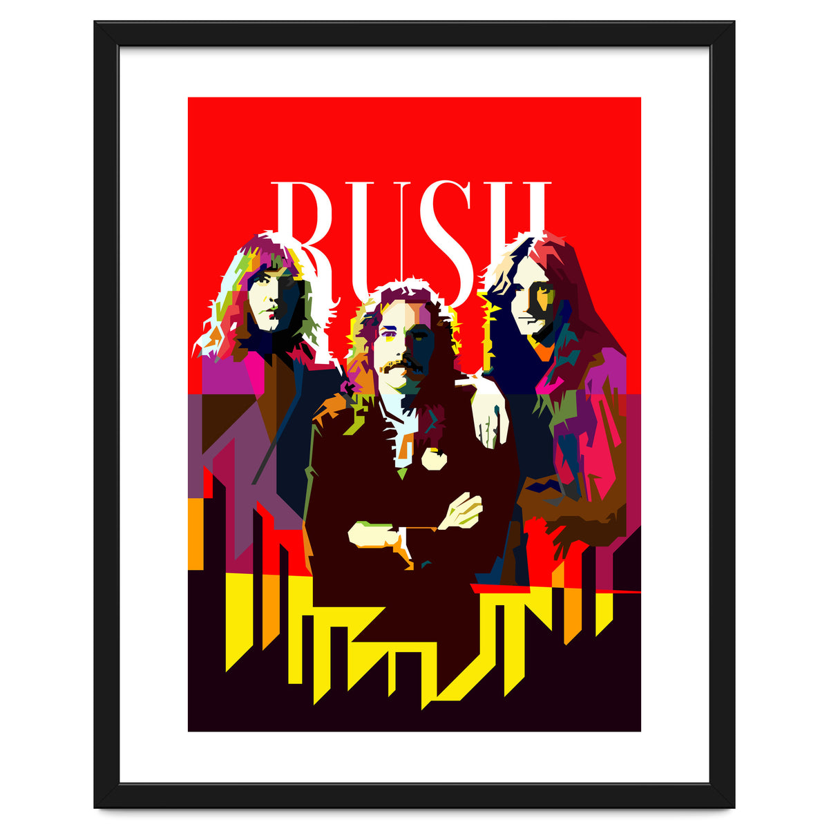 Rush Progressive Rock Pop Art WPAP