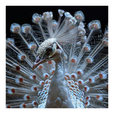 Albino Peacock Displaying White Feathers (Print Only) thumbnail