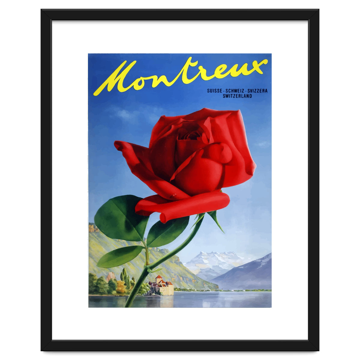 Red Rose on Montreux, Switzerland