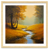 Golden Autumn Forest Path with Winding Creek thumbnail