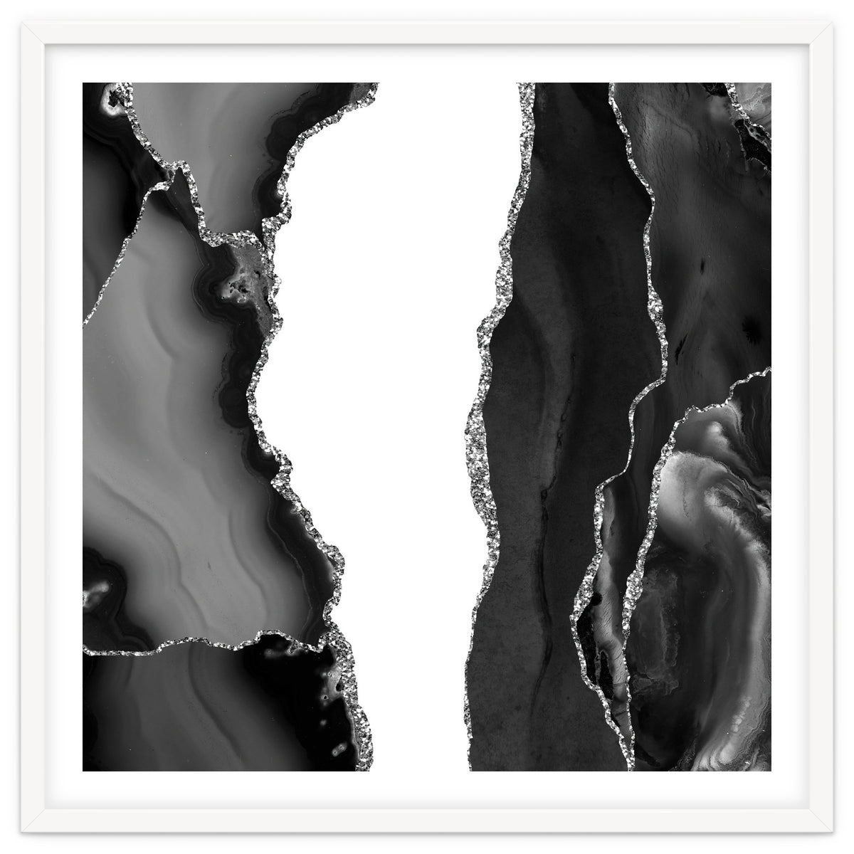 Black & Silver Agate Texture 07