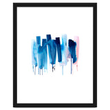 Abstract Watercolor Stripes Minimal Blue thumbnail
