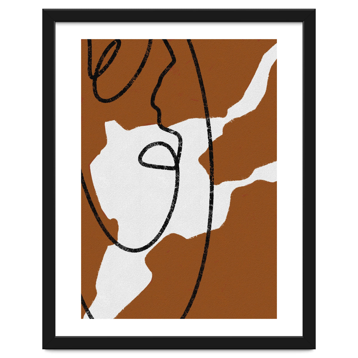 Abstract Brown and Black Lines