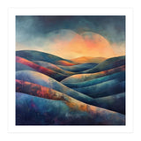 Abstract Ethereal Rolling Hills at Sunset (Print Only) thumbnail