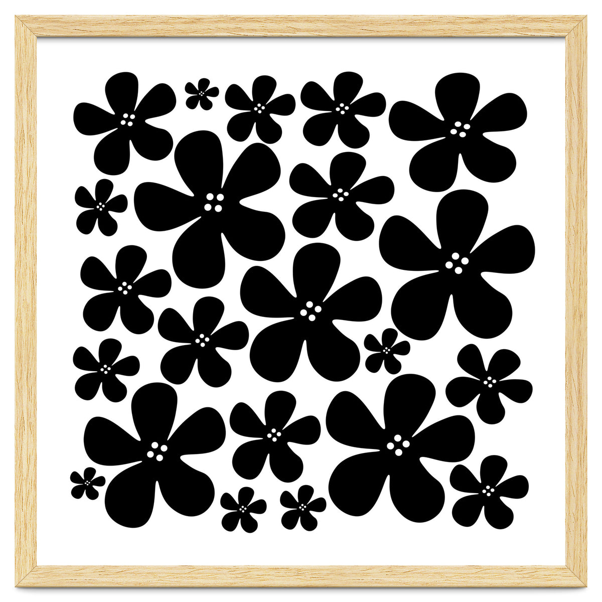 Black Flowers Pattern