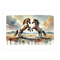 Rearing Horses (Print Only)