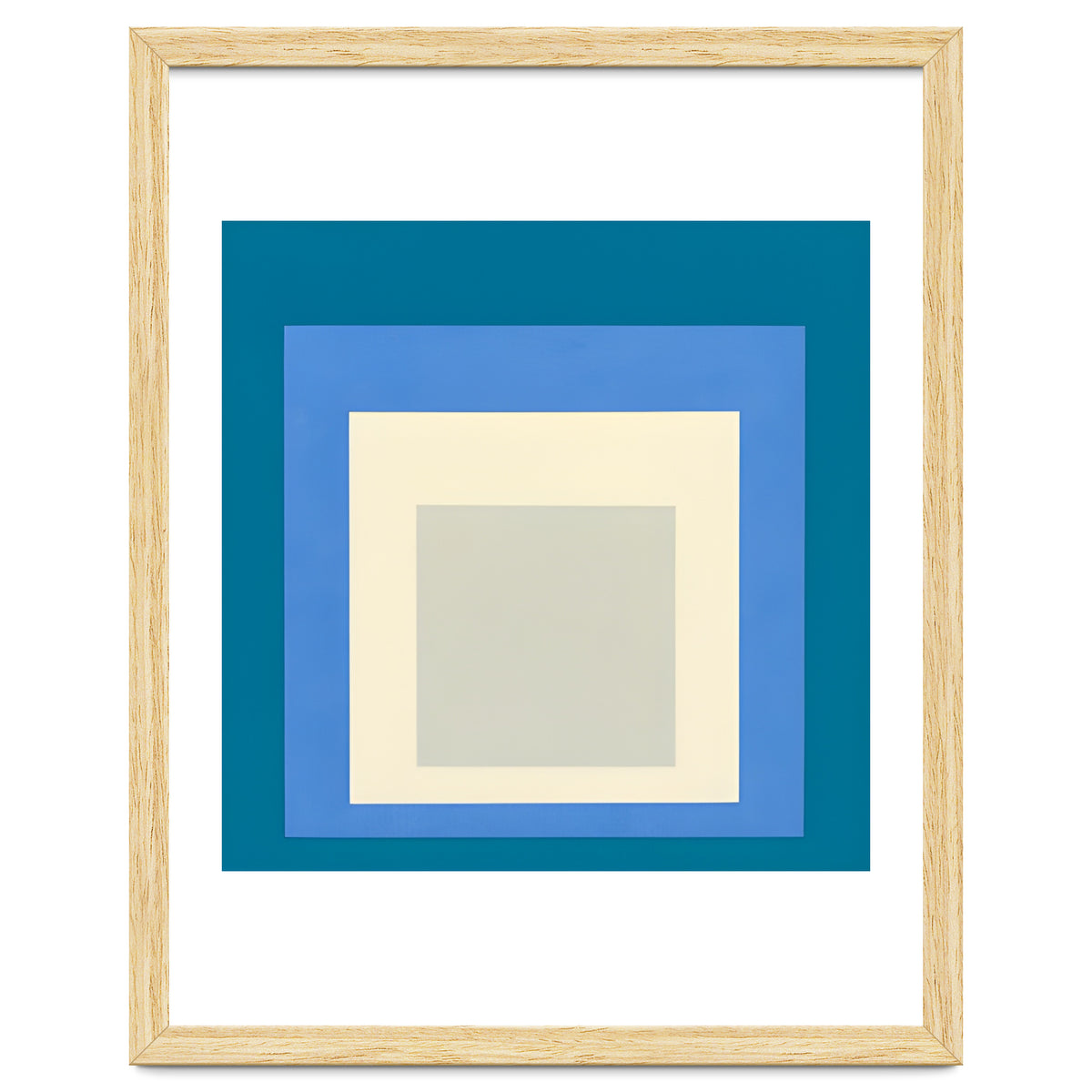 JOSEF ALBERS - HOMAGE TO THE SQUARE: BLUE WHITE GREY
