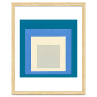 JOSEF ALBERS - HOMAGE TO THE SQUARE: BLUE WHITE GREY