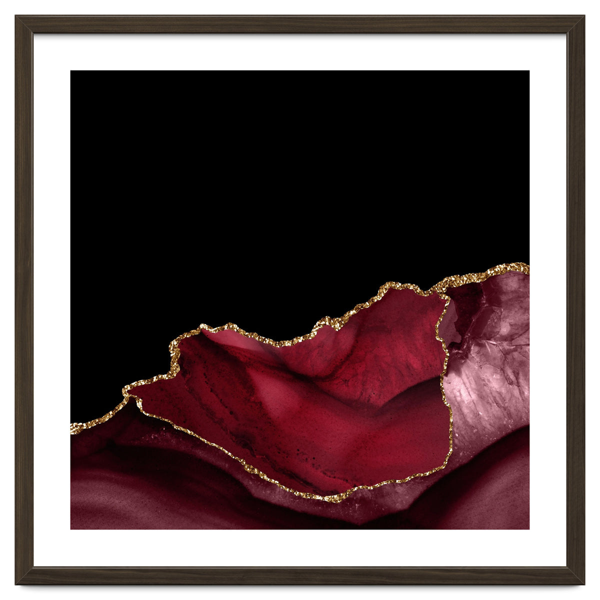 Burgundy & Gold Agate Texture 06