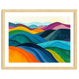 Abstract Vibrant Rolling Hills Landscape Art thumbnail