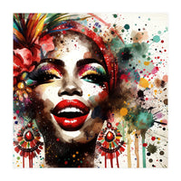 Brazilian Carnival Watercolor Portrait (Print Only)