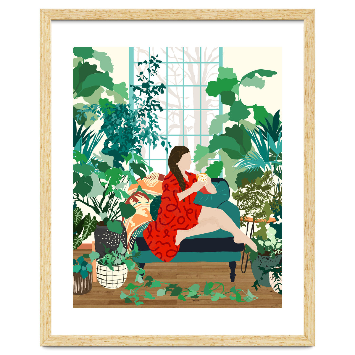 Introspection, Urban Jungle Bohemian Decor Plants, Self Care Plant Lady, Self Love Retrospection Analyse Positivity Mindset Fashion