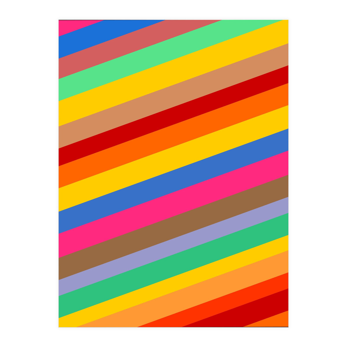 Rainbow Retro Paatern (Print Only)