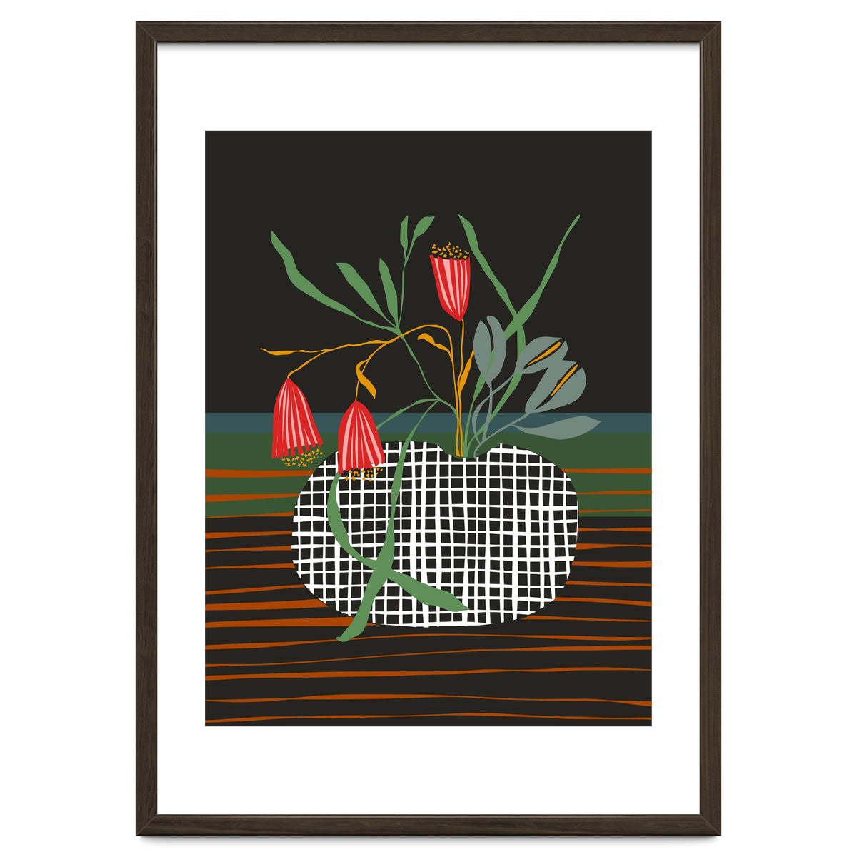 Midcentury vase dark