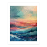 Ethereal Abstract Mountain Mist Painting (Print Only) thumbnail