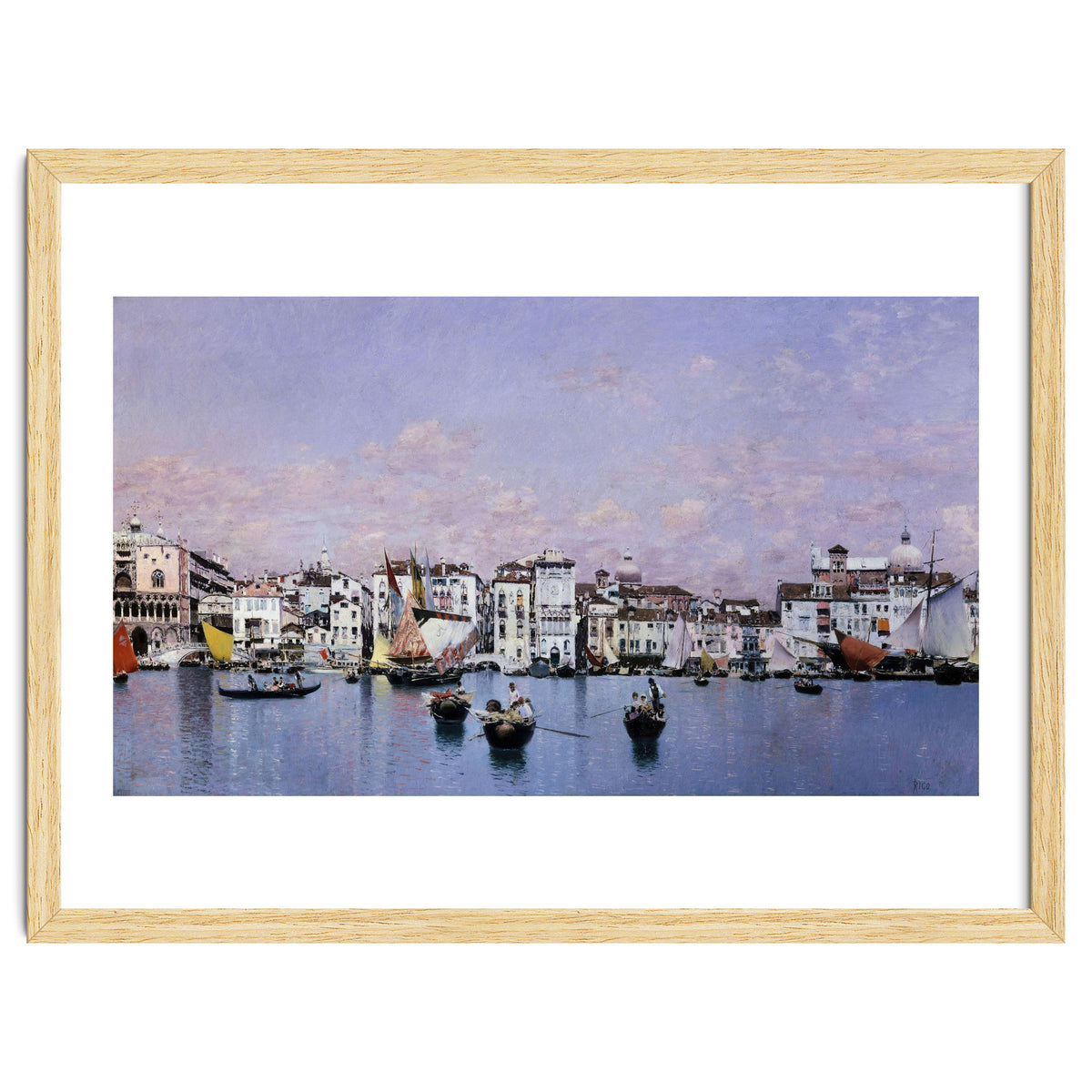 'La riva degli Schiavoni en Venecia', 1873, Oil on canvas, 42 cm x 72 cm.