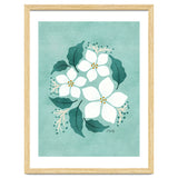 White Flowers On Mint thumbnail