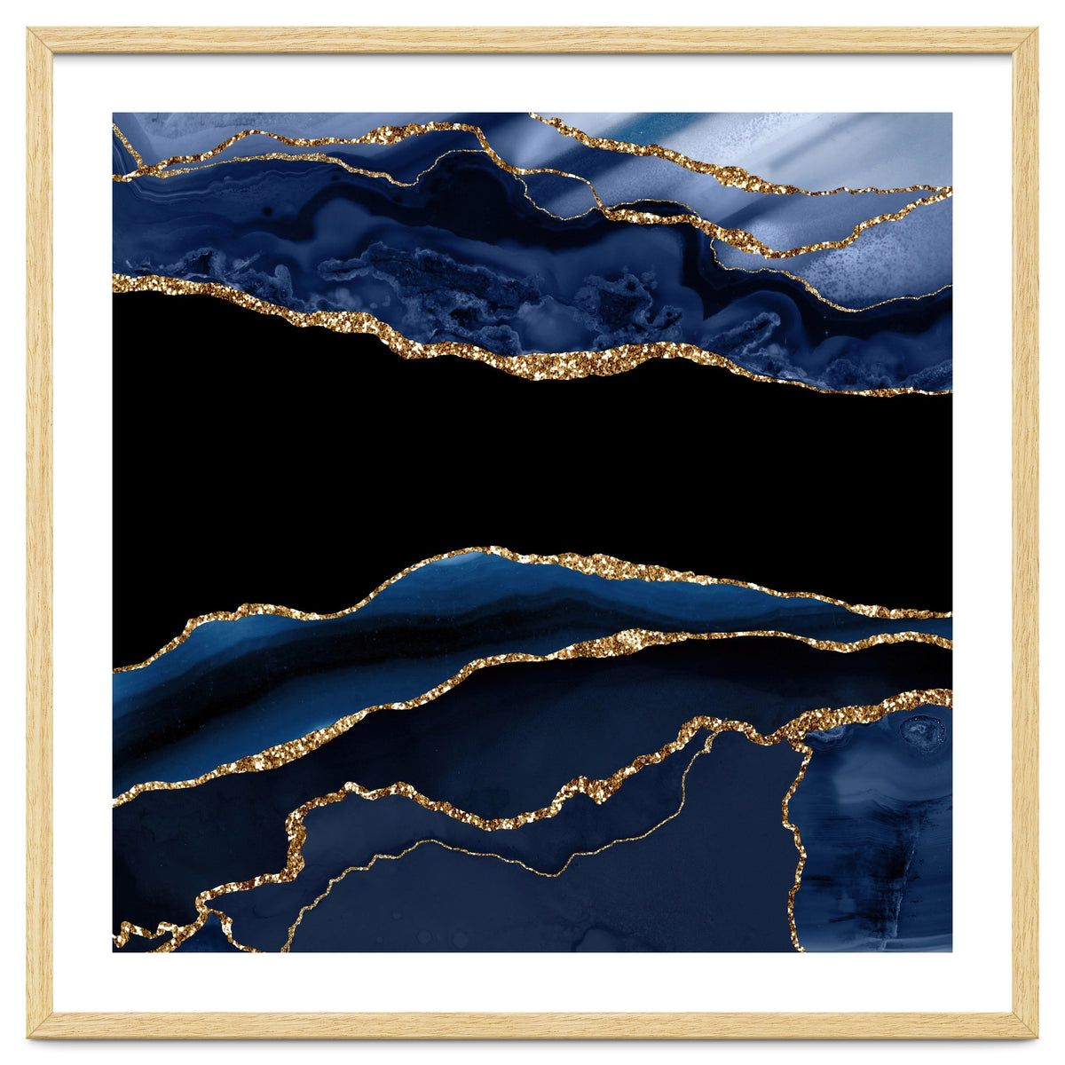 Navy & Gold Agate Texture 11