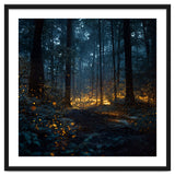 Enchanted Midnight Forest with Glowing Fireflies thumbnail