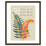 Calendar 2025 colorful fern leaves thumbnail