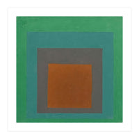 JOSEF ALBERS - HOMAGE TO THE SQUARE GREY BROWN GREEN (Print Only)