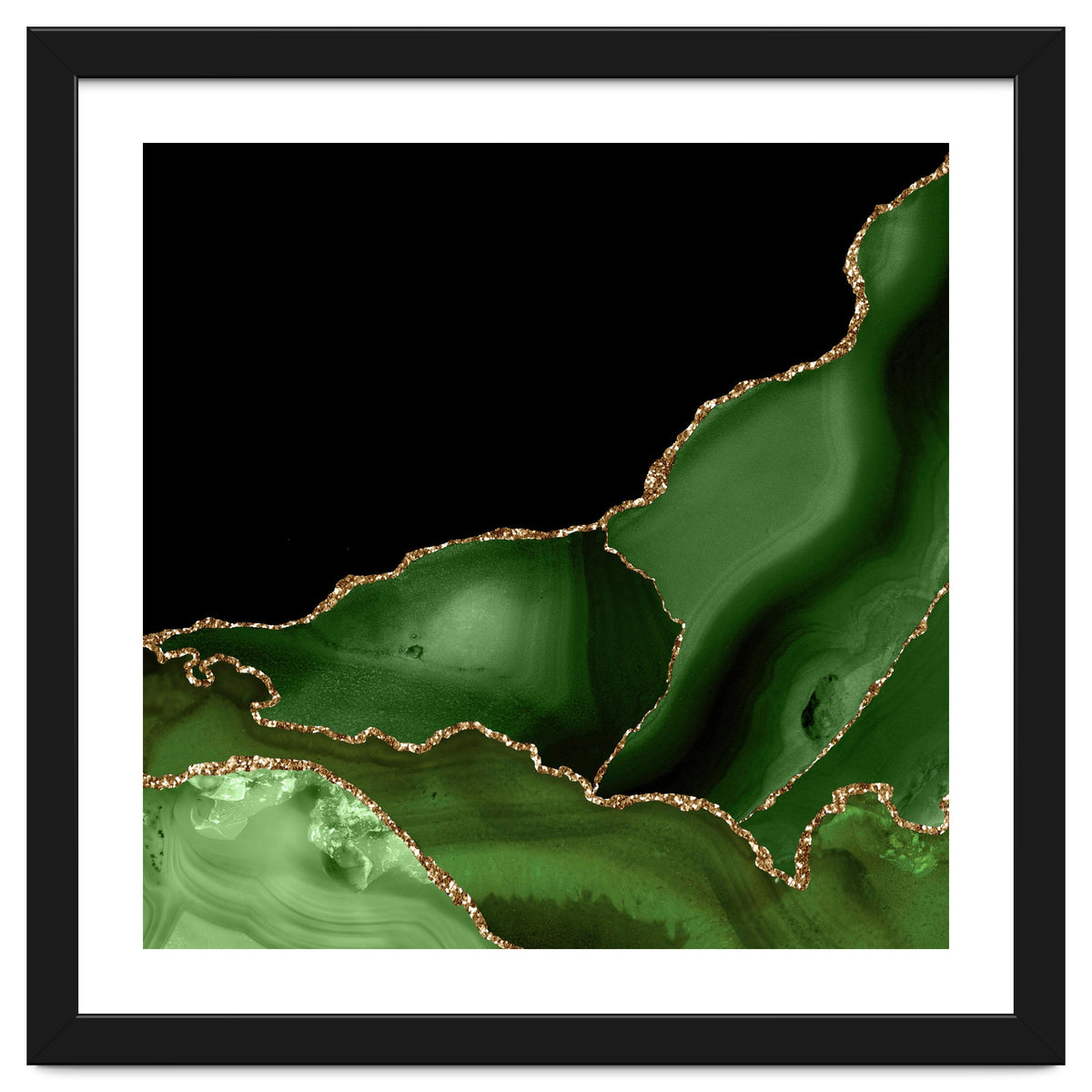 Green & Gold Agate Texture 03