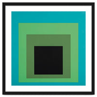 JOSEF ALBERS - HOMAGE TO THE SQUARE GREEN BLACK