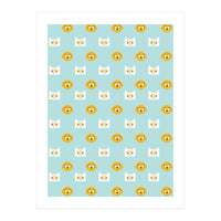Minimalist Finn And Jake Seamless Cartoon Pattern (Print Only)