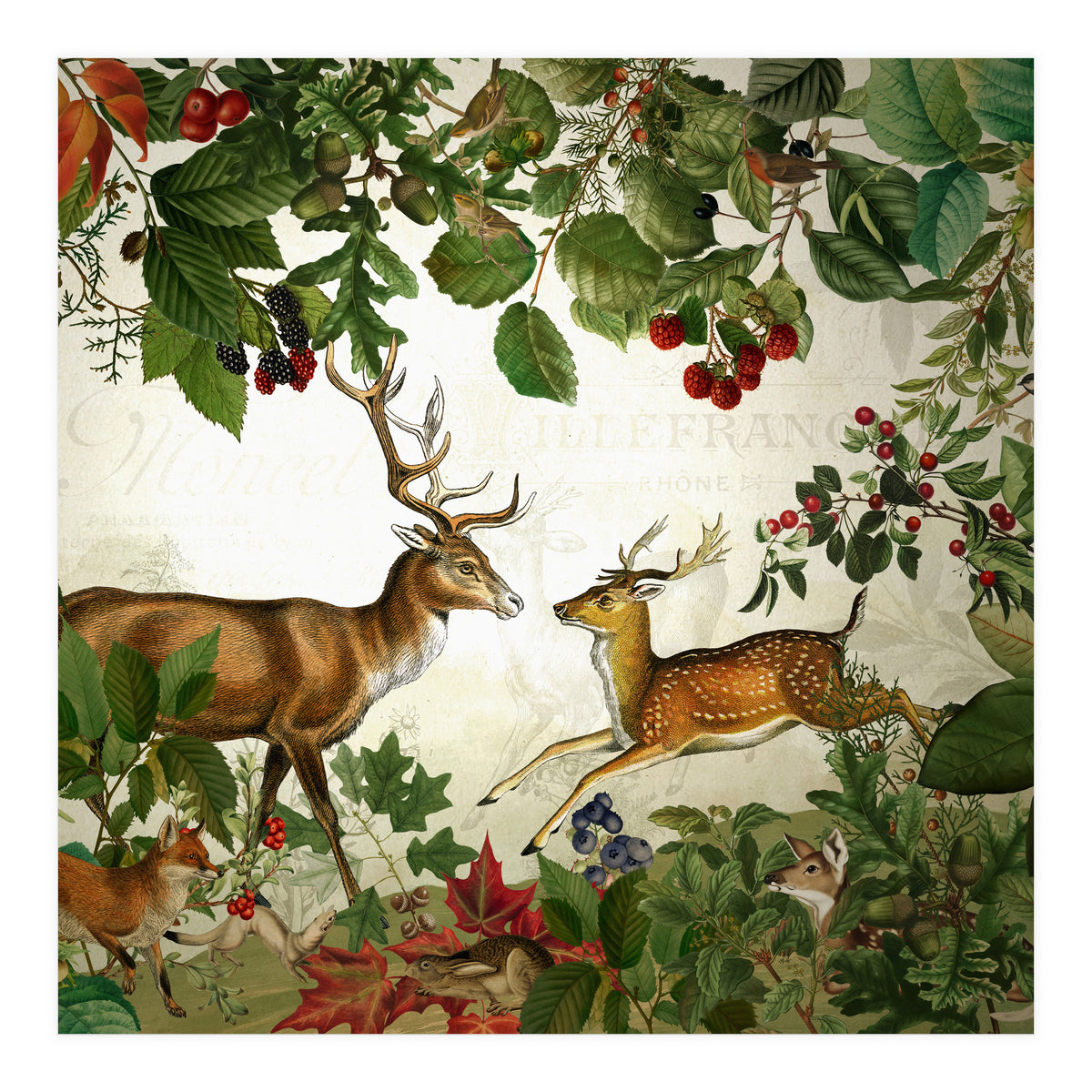 Nostalgic Autumn guardians of the forest 2 (Print Only)