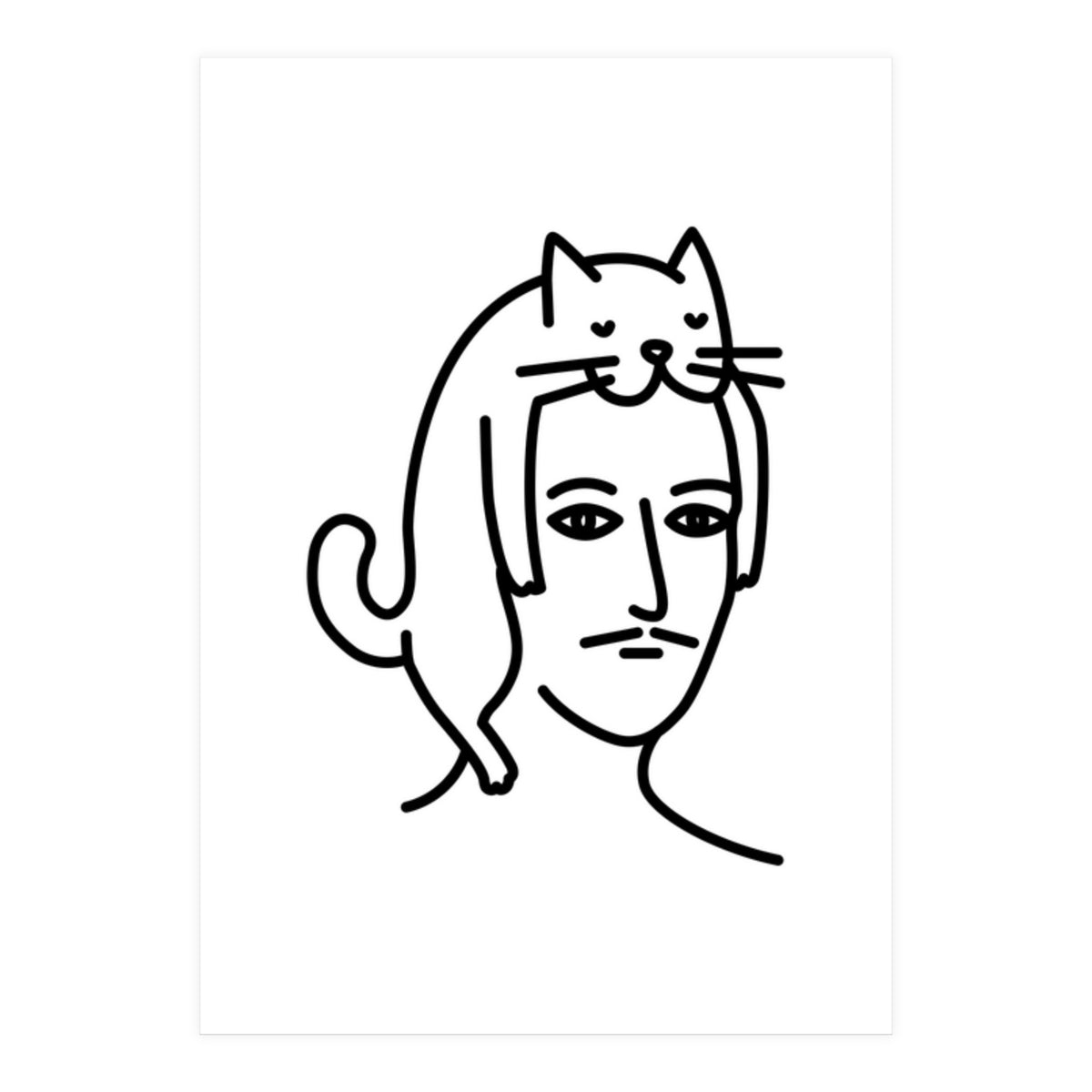 Man In Cat Hat (Print Only)